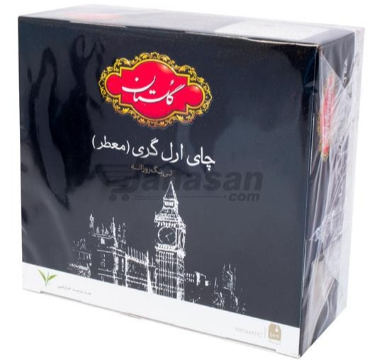 چای کیسه ای گلستان 100 عددی روزانه ارل گری (معطر)