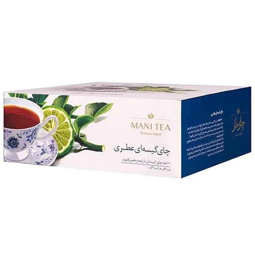 چای کیسه ای عطری برند مانی 100 عددی کاور دار